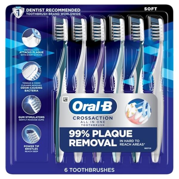 Oral-B Pro Health CrossAction All in One Soft Toothbrushes,