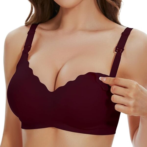 27% off coupon applied;-Nursing Bras for Breastfeeding Seamless Maternity Bra Ultra Comfort Pregnancy Sleep Bralette for Women