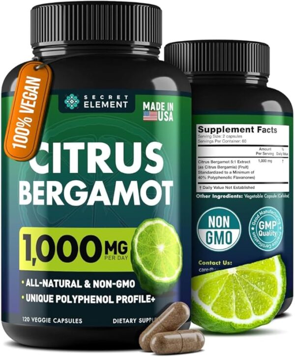 -10%;   Citrus Bergamot Extract 1000mg - Citrus Bergamot Supplement for Heart