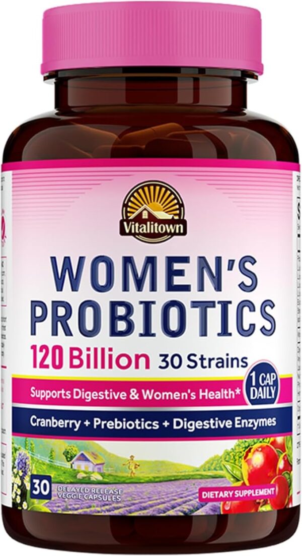 -29% limited time  Vitalitown Probiotics for Women 120 Billion CFUs, 30 Strains,