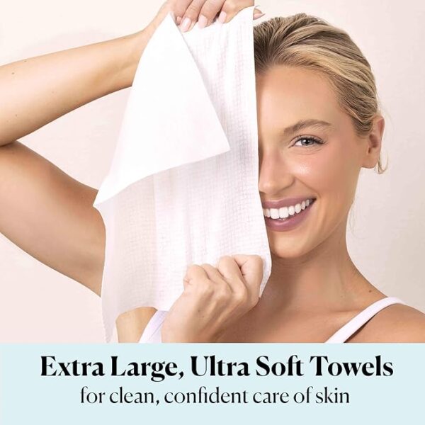 Apply 20% coupon;; Sky Organics - Gentle Clean Face Towels (1-Pack) - 50 XL Single-Use Face Wipes - - Image 2