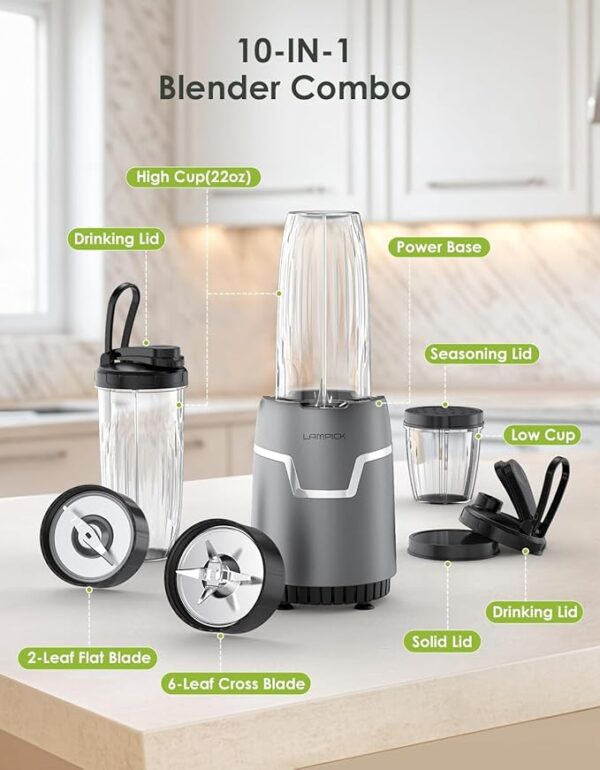 -20 % limeted time   Smoothie Blender, 1100W Personal Blender for Shakes - Image 2