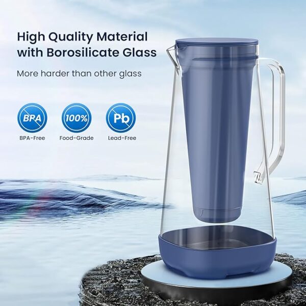 -17% limeted time deals; GLACIER FRESH 7 Cup Glass Water Pitcher with 1 Ultrafiltration Membrane - Image 4