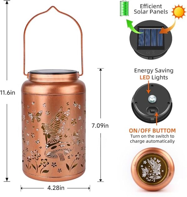 -22% limeted time  Fairy Solar Lanterns Outdoor Waterproof Hanging Butterfly Solar Lights - Image 2