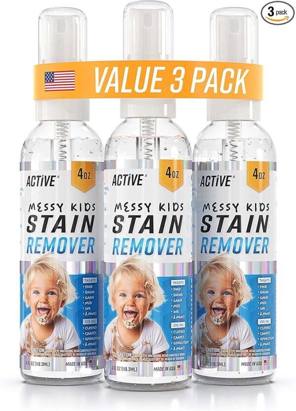 -7%   Messy Kids Stain Remover Spray - 3 Pack 4oz Laundry Spot Cleaner