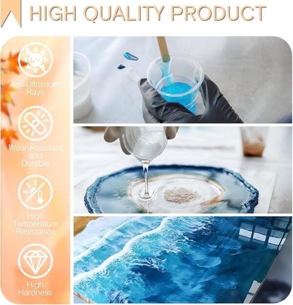 -11%;--Epoxy Resin Kit, Crystal Clear Epoxy Resin, Bubble Free, Anti Yellowing Art Resin, Suitable for Casting - Image 4