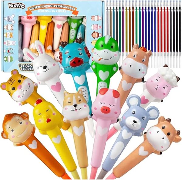 -33%;-BUNMO Cute Pens for Girls - Cute Gel Pens w/Soft Grip & 24 Refills Included - Gifts for Tween Girls - Image 4