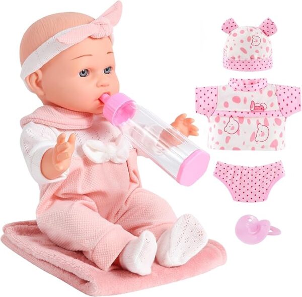 -14%;- Save 5% on 2 select item(s;-LETOUR 12'' Baby Doll for Toddlers 1-3:Baby Dolls in Gift Box with Pink Cloths，and Pink Bear Cloths,