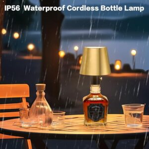 Coupon: Apply 40% coupon;- Wireless Bottle Lamp,Rechargeable Bottle Lights, 3 Color Temperature with Remote Control for Liquor and Wine Bottles