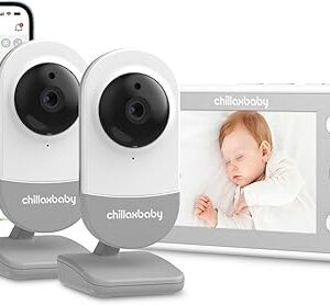 Chillax Daily Video Baby Monitor - WiFi Smart Baby Monitor with Two Cameras & Parent Unit,App Support,HD Camera,