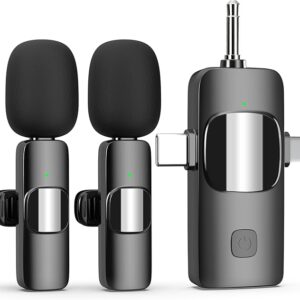 -50% limeted time deals;-3 in 1 Professional Wireless Lavalier Microphone for iPhone Android Camera USB-C,