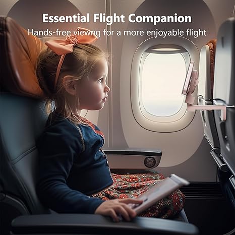 Coupon: $2 off coupon applied+Save 6% on 2 select item(s);-MiiKARE Airplane Travel Essentials Magnetic Phone Holder, Universal Handsfree Phone Mount for Flying with 360 Degree Rotation - Image 3