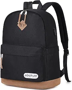 abshoo Plain Big Student Backpack For School