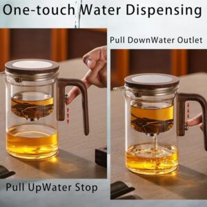 Enchanti Tea Pot, with Intelligent Water Separation Function Removable Witchcraft Teapot -800ML For Loose Leaf Tea, Blooming Tea (27.1oz)