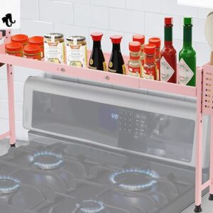 -23%limeted time deals+Coupon:     Apply 20% coupon;-Over Stove Shelf Stove Top Organizer Shelf for Kitchen with Extra Baske