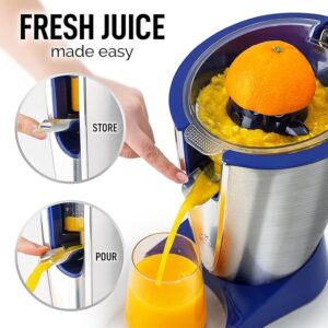 -5% limeted time deals;-Zulay Electric Citrus Juicer - Makes Fresh Orange, Lemon, Grapefuit, Lime Juice - Stainless Steel,