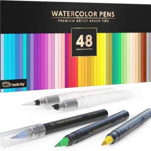 Redeem   Save 15% on 15 select item(s) promo code: DOODLEGET15+ Redeem   Save 7% on 5 select item(s) promo code: DOODLEGET7+Redeem   Save 5% on 3 select item(s) promo code: DOODLEGET5;-DOODLE HOG 48 Premium Watercolor Pens +2 Highly Blendable Markers,
