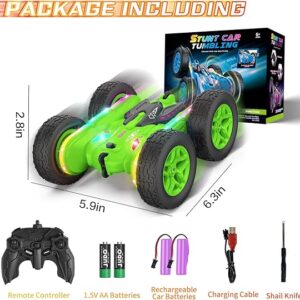 Save 5% on 2 select item(s;-Remote Control Car, Rc Cars Stunt RC Car Toys Upgraded Strip Lights and Headlights Kids Toys Double-Sided 360° Rotating