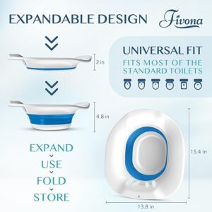 Fivona Sitz Bath for Toilet Seat Postpartum and Hemorrhoids Care - Yoni Steam Seat - Foldable Basin for Epsom Salt Soak