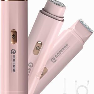 Prime Day Deal $18.87 with 41 percent savings-41% ;-Bikini Shaver Trimmer for Women, Ladies Electric Hair Removal Kit USB Rechargeable Waterproof Facial and Body Epilator Pink