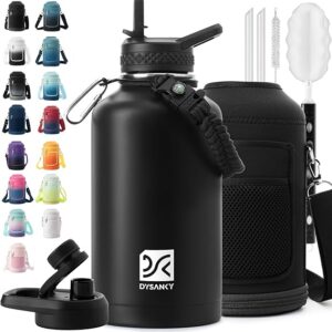 Limited time deal $19.98 with 33 percent savings-33% ;-Insulated Water Bottle | Thickened Stainless Steel Vacuum Metal | Portable Sports Half Gallon Large Water Jug for Gym