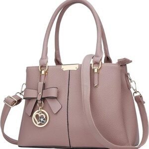 KKXIU 3 Zippered Compartments Purses and Handbags for Women Top Handle Satchel Shoulder Ladies Bags